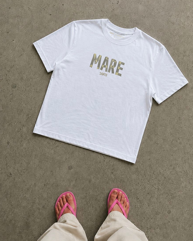 Adhesive effect tee – WHITE