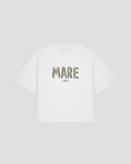 Adhesive effect crop tee – WHITE