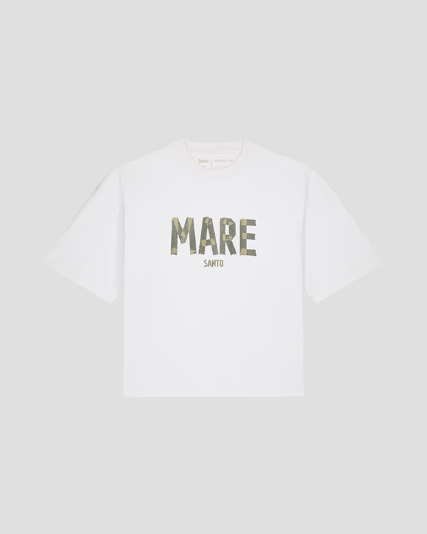 Adhesive effect crop tee – WHITE