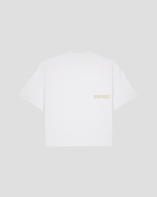 Adhesive effect crop tee – WHITE