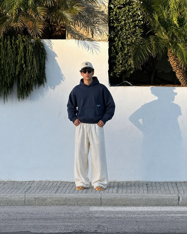 MARE SANTO Boxy Hoodie – Navy Blue