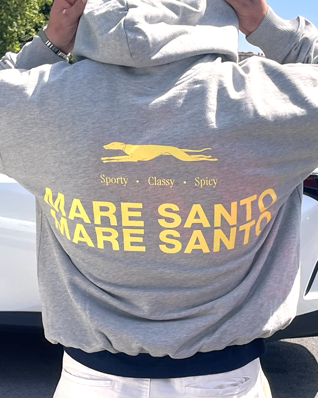 MARE SANTO Boxy Hoodie – Grey